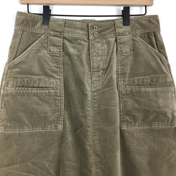 SUNDANCE Maxi Skirt Velvet Velour Long Modest Boho Prairie Lagenlook Tan Size 6 - Picture 2 of 9